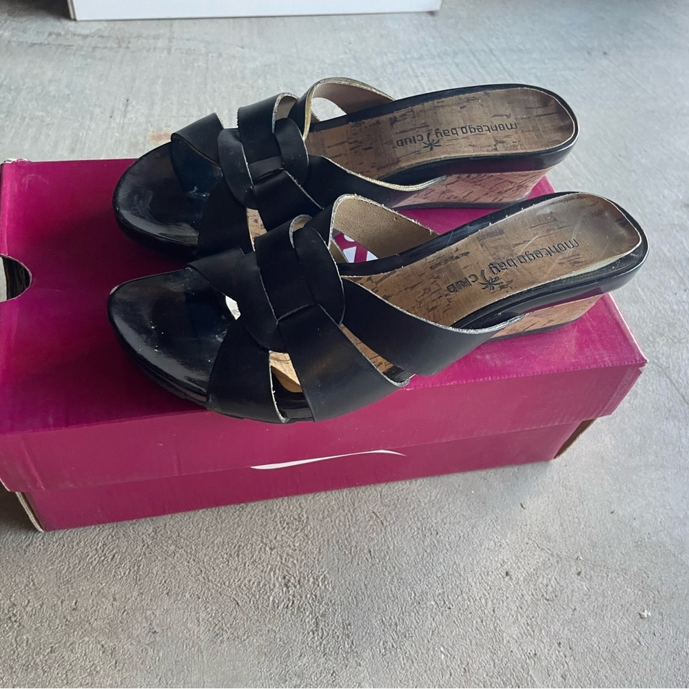 Montego Bay Club Black Woven Mules